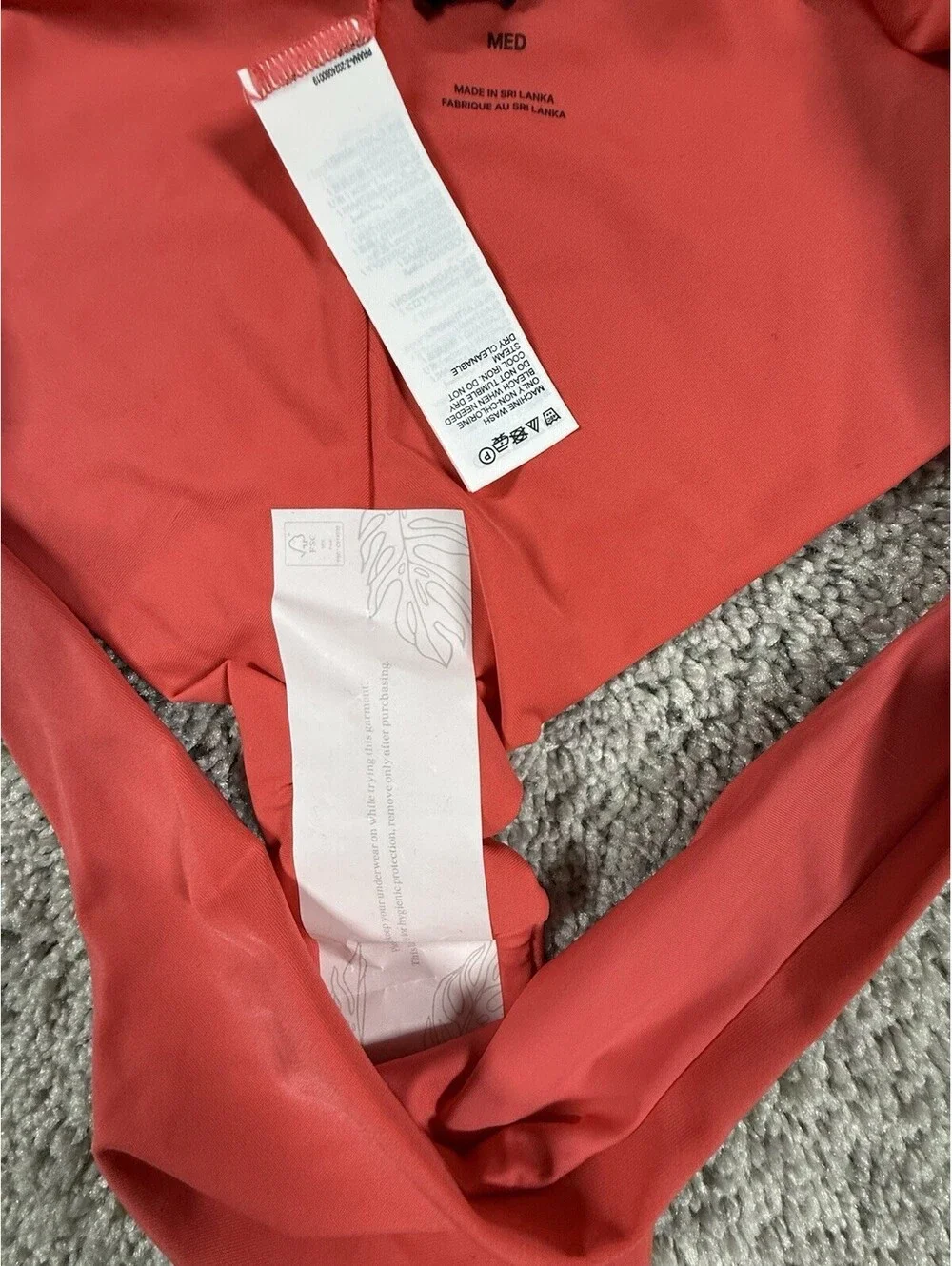 Prana Women's Lahari Tanga Bottom, Rose Fire, Medium, MSRP $59